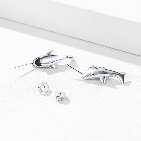 ChicSilver Hypoallergenic 925 Sterling Silver Cute Animal Earrings for Women Girls Lovely Cat/Hedgehog/Turtle Stud Earrings for Sensitive Ears(with Gift Box) in Saudi Arabia