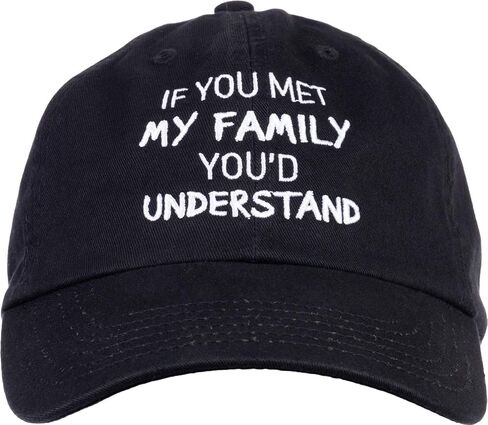 If You Meet My Family You'd Understand | قبعة البيسبول المرحة للجنسين باللون الأسود in Saudi Arabia