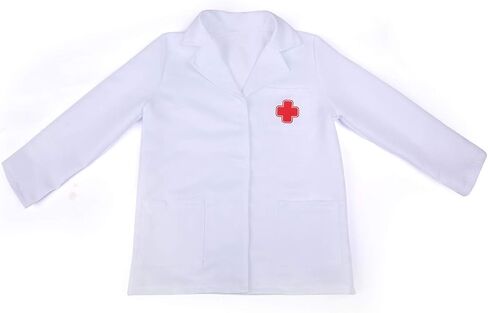 Leadtex- زي الطبيب التظاهري للأطفال، قم بلبس ملابس الطبيب التي تلعب الأدوار مع الجزء العلوي والسراويل والقناع والمعطف والسماعات الطبية. in Kuwait