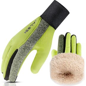 JALBSI Winter Gloves Men Women With Thermal Wool Fleece Lined for Cold Weather Touchscreen Fingers Insulated Warm Windproof
