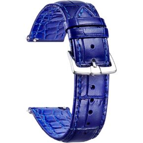 BINLUN حزام ساعة جلدي سريع الإصدار من الجلد الأصلي وأشرطة ساعة بديلة 12 مم 14 مم 16 مم 18 مم 19 مم 20 مم 21 مم 22 مم أو 24 مم للرجال والنساء مع متعدد الألوان in Kuwait