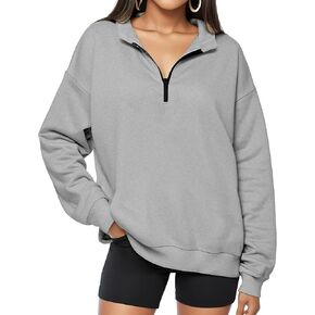 ZENUTA Oversized Sweatshirts for Women, Zip Up Hoodie Pullover Long Sleeves, Womens Sweatshirts Trendy Fashion Outfit Clothes
