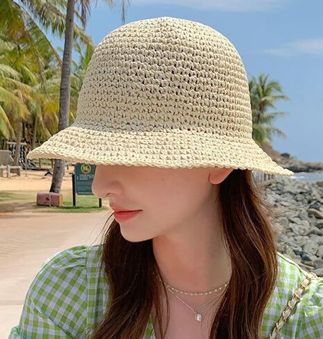 قبعات الشمس دلو الشمس النسائية القابلة للطي، قبعة الشاطئ الصيفية المحمولة، قبعة الصيد النسائية، قبعة الشمس للشاطئ in Kuwait