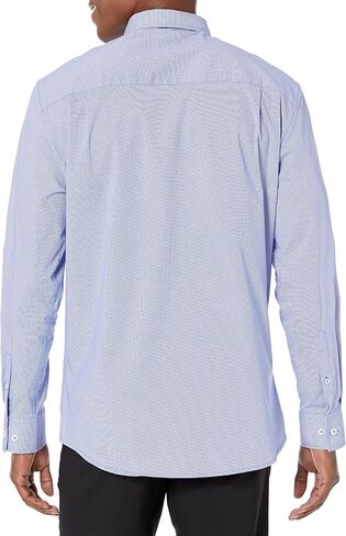Nick Graham Long Sleeve Diamond Cobalt Dress Shirt for Men, Wrinkle Free Men’s Dress Shirt with Performance Fabric in Saudi Arabia