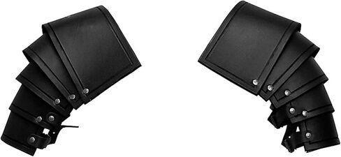 Necvior قابل للتعديل فو بو الجلود مزدوجة الكتف الدروع الجسم مربط صدر تأثيري حلي ملحق فارس واقي للذراع جلدية الكتف الكتف في القرون الوسطى in Kuwait