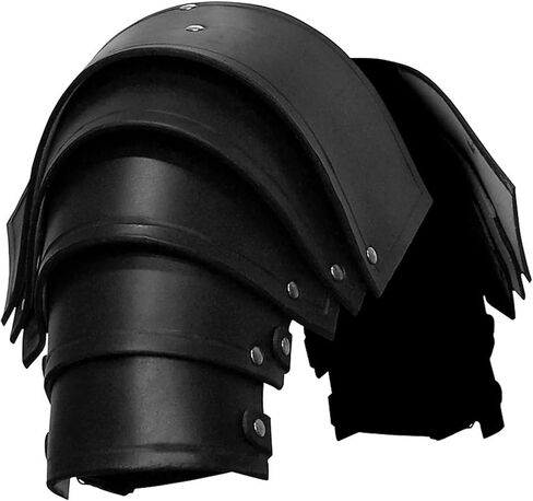 Necvior قابل للتعديل فو بو الجلود مزدوجة الكتف الدروع الجسم مربط صدر تأثيري حلي ملحق فارس واقي للذراع جلدية الكتف الكتف في القرون الوسطى in Kuwait