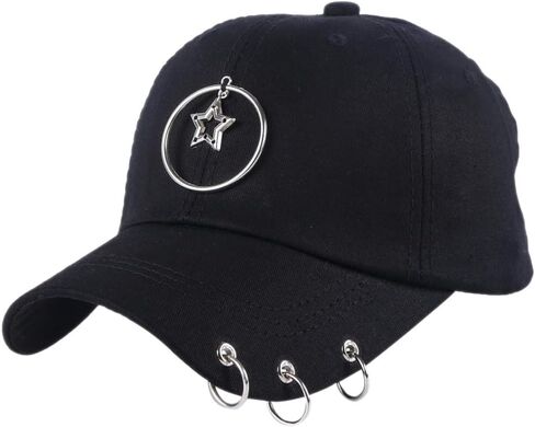 XRDSS Unisex Ring Chain Baseball Caps Summer Street K-Pop Hip Hop Hat Trucker in Saudi Arabia