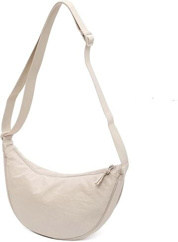 Crescent Bag for Women Men Nylon Crossbody Bag Lightweight Hobo Sling bag Small Shoulder Bag Purse Dumpling Bag in Saudi Arabia