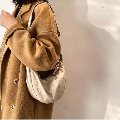 Crescent Bag for Women Men Nylon Crossbody Bag Lightweight Hobo Sling bag Small Shoulder Bag Purse Dumpling Bag in Saudi Arabia