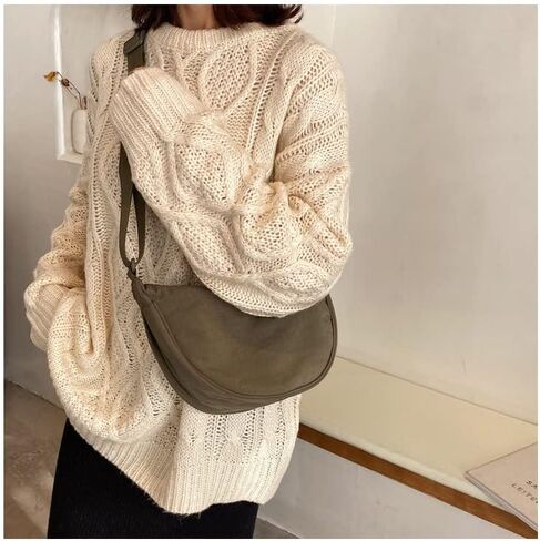 Crescent Bag for Women Men Nylon Crossbody Bag Lightweight Hobo Sling bag Small Shoulder Bag Purse Dumpling Bag in Saudi Arabia