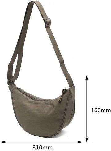 Crescent Bag for Women Men Nylon Crossbody Bag Lightweight Hobo Sling bag Small Shoulder Bag Purse Dumpling Bag in Saudi Arabia