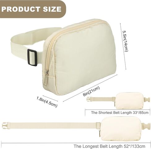 حقائب فاني باك كروس للنساء، حقائب خصر أنيقة بحزام صغير ليمون دوبس مع حزام قابل للتعديل للجري والمشي لمسافات طويلة والتمارين الرياضية والسفر in Kuwait