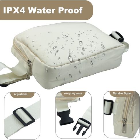 حقائب فاني باك كروس للنساء، حقائب خصر أنيقة بحزام صغير ليمون دوبس مع حزام قابل للتعديل للجري والمشي لمسافات طويلة والتمارين الرياضية والسفر in Kuwait