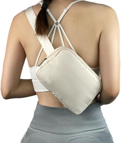 حقائب فاني باك كروس للنساء، حقائب خصر أنيقة بحزام صغير ليمون دوبس مع حزام قابل للتعديل للجري والمشي لمسافات طويلة والتمارين الرياضية والسفر in Kuwait