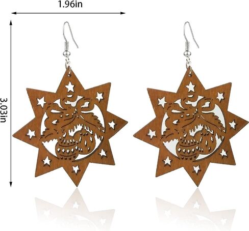 QUPENGXU Lightweight African Wooden Drop Dangle Earrings Irregular Bohemian Ethnic Style Earrings For Women Girls in Saudi Arabia