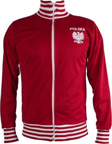 سترة JL Sport بولندا/Polska سترة رياضية لكرة القدم بسحاب للرجال in Kuwait