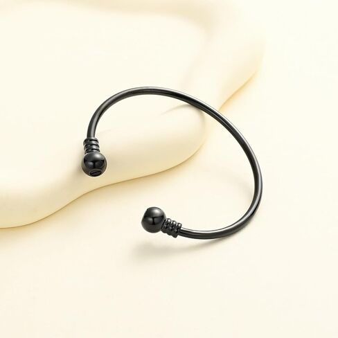 CREMATION JEWELRY FOR ASHES Stainless Steel Ashes Keepsake Cuff Bangle Opening Bracelet for Women and Men - Double urn to hold ashes in Saudi Arabia