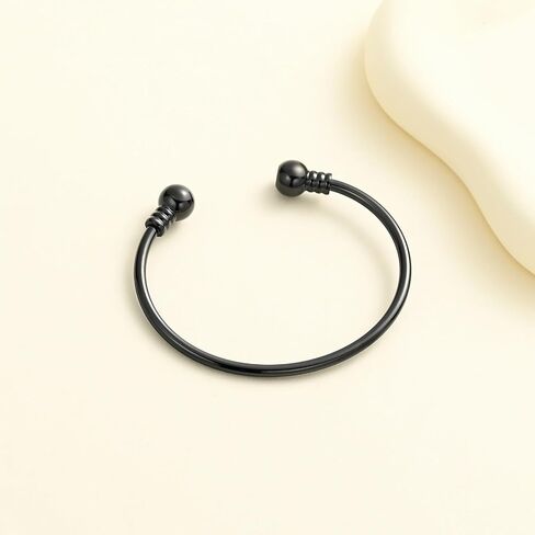 CREMATION JEWELRY FOR ASHES Stainless Steel Ashes Keepsake Cuff Bangle Opening Bracelet for Women and Men - Double urn to hold ashes in Saudi Arabia