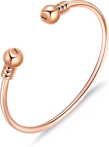 CREMATION JEWELRY FOR ASHES Stainless Steel Ashes Keepsake Cuff Bangle Opening Bracelet for Women and Men - Double urn to hold ashes in Saudi Arabia