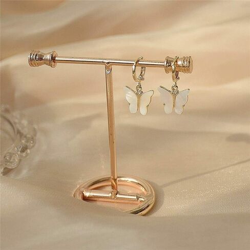 D.Rosse سباركلي سحر شيك فراشة استرخى أقراط داينتي أكريليك ملون الحيوان قطرة هوب أقراط للنساء مجوهرات للبنات هدية in Kuwait