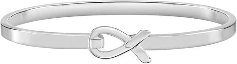 Fundraising For A Cause | Elegant Cancer Awareness Ribbon Bracelets – Cancer Survivor Bangle Bracelets - Cancer Awareness Jewelry in Saudi Arabia