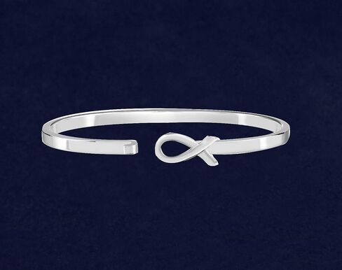 Fundraising For A Cause | Elegant Cancer Awareness Ribbon Bracelets – Cancer Survivor Bangle Bracelets - Cancer Awareness Jewelry in Saudi Arabia