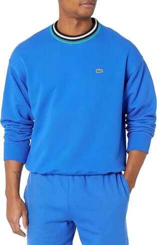 Lacoste Men's Loosefit Colorblock Striped Crew Neck Sweatshirt in Saudi Arabia