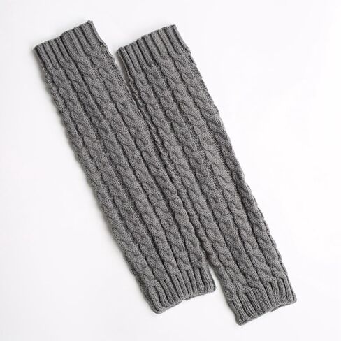 3 أزواج من MUYDZ لتدفئة الساق للنساء، تدفئة الكاحل مع نسيج من الصوف المضلع للارتداء اليومي، حفلة الثمانينيات والتسعينيات (أسود، أبيض، رمادي) in Kuwait