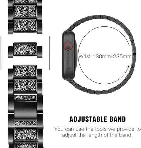 Mosonio Bling Bands for Apple Watch Women and 2P Case,Metal Band for iwatch | Size Options-Fits for Apple Watch Series 11/10/9/8/7/SE/6/5/4/3/2/1/Ultra- 38mm 40mm 41mm 42mm 44mm 45mm 46mm 49mm in Kuwait