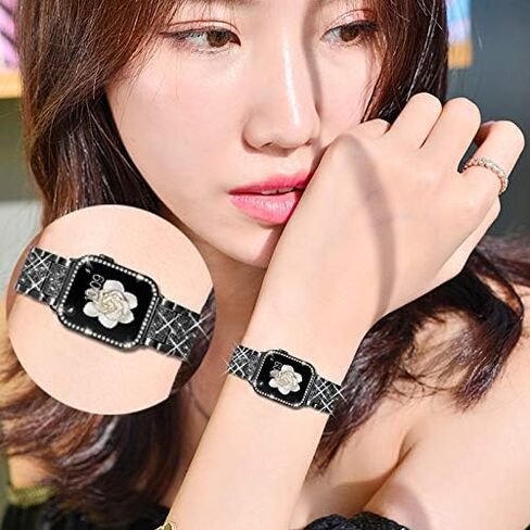 Mosonio Bling Bands for Apple Watch Women and 2P Case,Metal Band for iwatch | Size Options-Fits for Apple Watch Series 11/10/9/8/7/SE/6/5/4/3/2/1/Ultra- 38mm 40mm 41mm 42mm 44mm 45mm 46mm 49mm in Kuwait