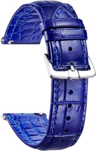 BINLUN حزام ساعة جلدي سريع الإصدار من الجلد الأصلي وأشرطة ساعة بديلة 12 مم 14 مم 16 مم 18 مم 19 مم 20 مم 21 مم 22 مم أو 24 مم للرجال والنساء مع متعدد الألوان in Kuwait