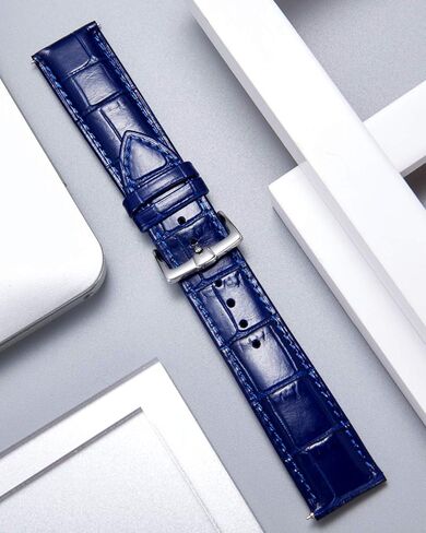 BINLUN حزام ساعة جلدي سريع الإصدار من الجلد الأصلي وأشرطة ساعة بديلة 12 مم 14 مم 16 مم 18 مم 19 مم 20 مم 21 مم 22 مم أو 24 مم للرجال والنساء مع متعدد الألوان in Kuwait