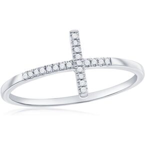 Beaux Bijoux Real Diamond Rings for Women in Sterling Silver - Engagement, Promise Anniversary, Genuine Fine Diamond Rings in Multiple Shapes and Styles in Kuwait