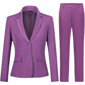 YUNCLOS Women’s Formal Two Piece Office Lady Suit Set Work Blazer Jacket Pant in Kuwait
