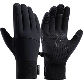 قفازات LJCUTE الشتوية لركوب الدراجات للرجال والنساء، مقاومة للرياح في الطقس البارد تعمل باللمس، قفازات للدراجات النارية للصيد والقيادة والتزلج والصيد والجري in Kuwait