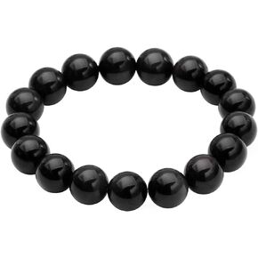 Jewever Natural Tiger Eye Bracelet for Men and Women Elastic Gemstone Natural Stone Beads 12mm Stretch Unisex