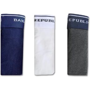 Banana Republic للرجال مزيج من القطن العضوي، حزام خصر مطاطي، 3 قطع من الملابس الداخلية،