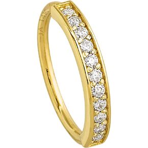 Jewelry Avalanche Solid 20G 14Kt White/Yellow Gold Prong Set 11-Stone Diamond Nose Hoop Ring - Ear Cartilage Ring - April BirthStone Nose Ring Stud