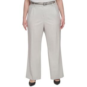 Calvin Klein Women's Plus Size Windowpane Wide-Leg Pants (Galaxy Multi, 18W) in Saudi Arabia