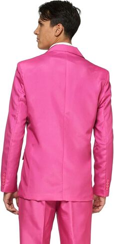 Men's Party Costume - 2 Piece Solid Color Outfit for Halloween Party with Jacket - Pants & Tie in Saudi Arabia