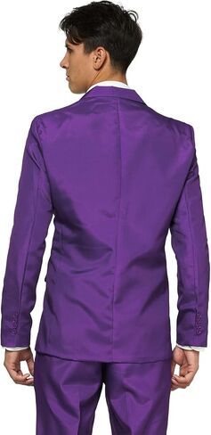 Men's Party Costume - 2 Piece Solid Color Outfit for Halloween Party with Jacket - Pants & Tie in Saudi Arabia