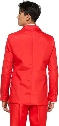 Men's Party Costume - 2 Piece Solid Color Outfit for Halloween Party with Jacket - Pants & Tie in Saudi Arabia