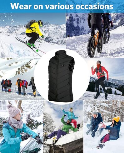 سترة PrettyQueen للتدفئة، سترة تدفئة كهربائية بشحن USB 5 فولت قابلة للغسل للرجال في الصيد في الهواء الطلق (البطارية غير متضمنة) in Kuwait