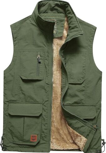 Men's Lightweight Fleece Vest Casual Outdoor Softshell Sleeveless Jacket in Kuwait