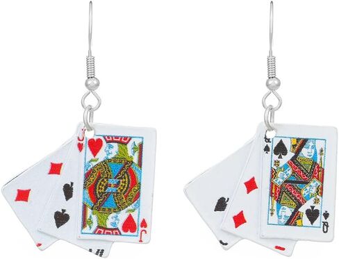 CHUNYANAN Creativity Poker Irregular Drop Earring Simulation Fun Exaggeration Casual Earring For Women Girls Party Hop Jewellery in Saudi Arabia
