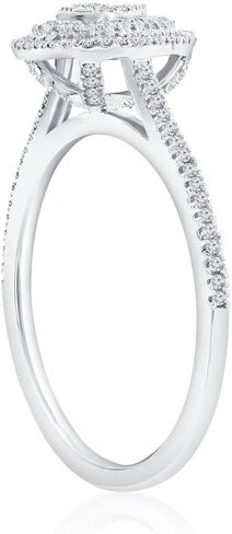 Beaux Bijoux Real Diamond Rings for Women in Sterling Silver - Engagement, Promise Anniversary, Genuine Fine Diamond Rings in Multiple Shapes and Styles in Saudi Arabia
