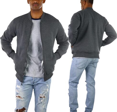 ToBeInStyle Men's Durable and Consistantly Stylish Fleece Bomber Jacket in Kuwait