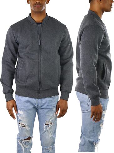 ToBeInStyle Men's Durable and Consistantly Stylish Fleece Bomber Jacket in Kuwait