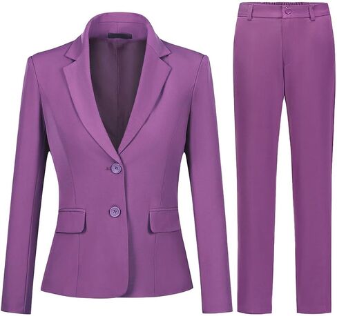 YUNCLOS Women’s Formal Two Piece Office Lady Suit Set Work Blazer Jacket Pant in Saudi Arabia