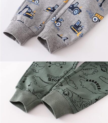 Azalquat Boys Active Athletic Pull-On Pants I Kids Cozy Cotton Cartoon Jogging Sweatpants in Kuwait